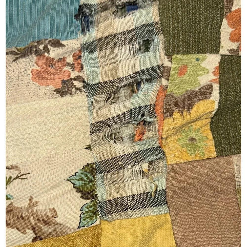 Vintage Handmade Crazy Quilt Patchwork Approximately 59